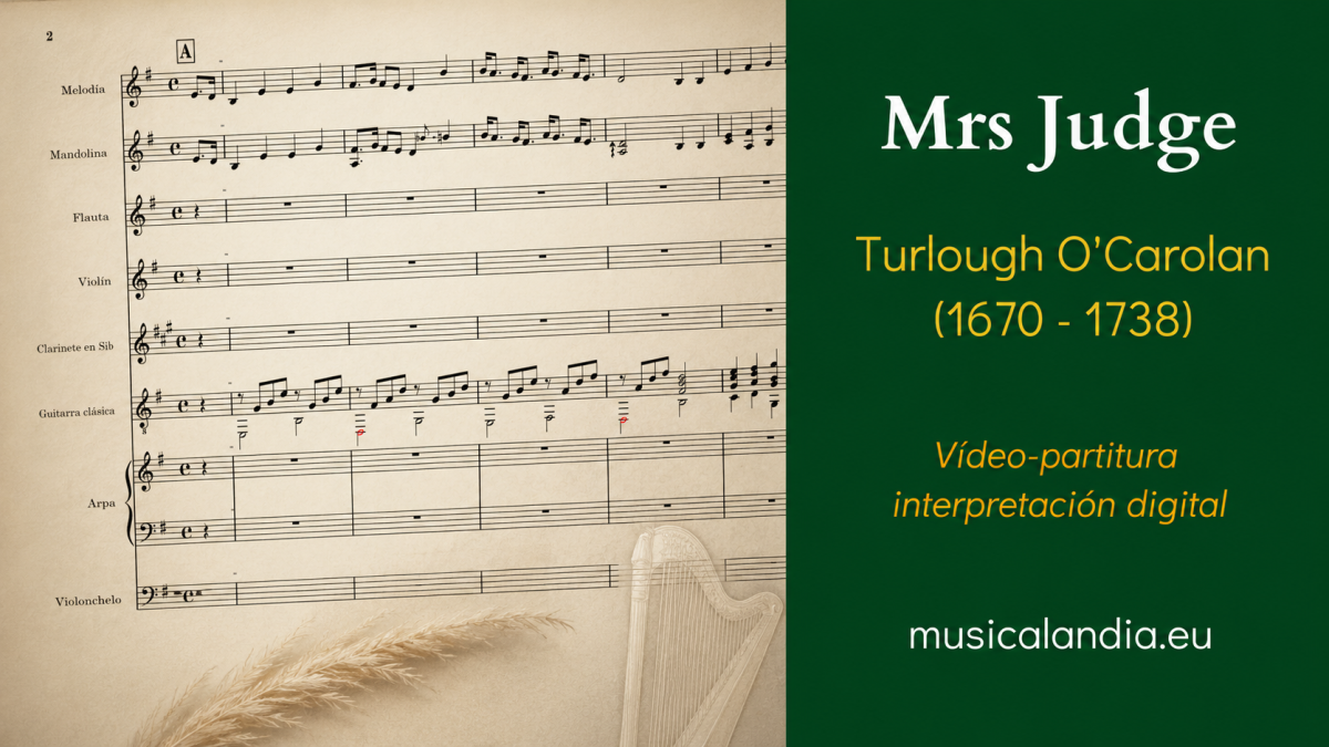 Portada de Mrs. Judge, de Turlough O’Carolan, en versión orquestada