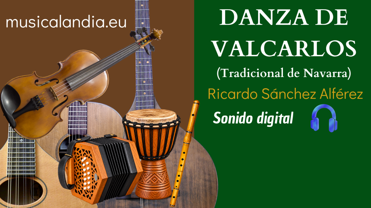 Danza de Valcarlos — Tradicional de Navarra | Musicalandia Portada de la Danza de Valcarlos, música tradicional de Navarra, con instrumentos musicales