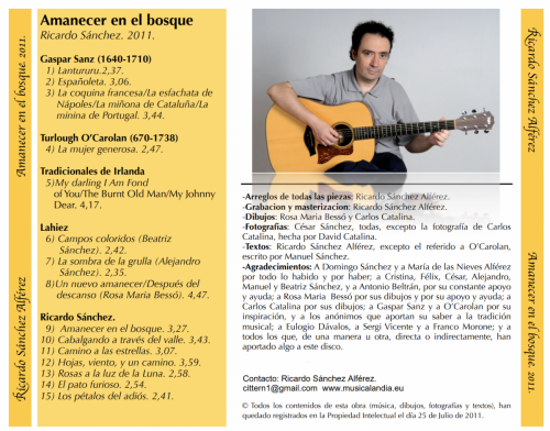 CD (VERSIÓN DESCARGABLE). Amanecer en el bosque. Guitarra acústica DADGAD.