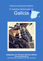 LIBRO+AUDIO - 10 melodías de GALICIA adaptadas para mandolina. PARTITURA + TABLATURA